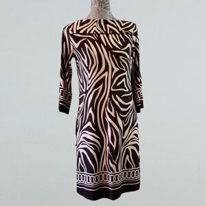 MERCER & MADISON BROWN AND CREAM COLOR DRESS SIZE 10